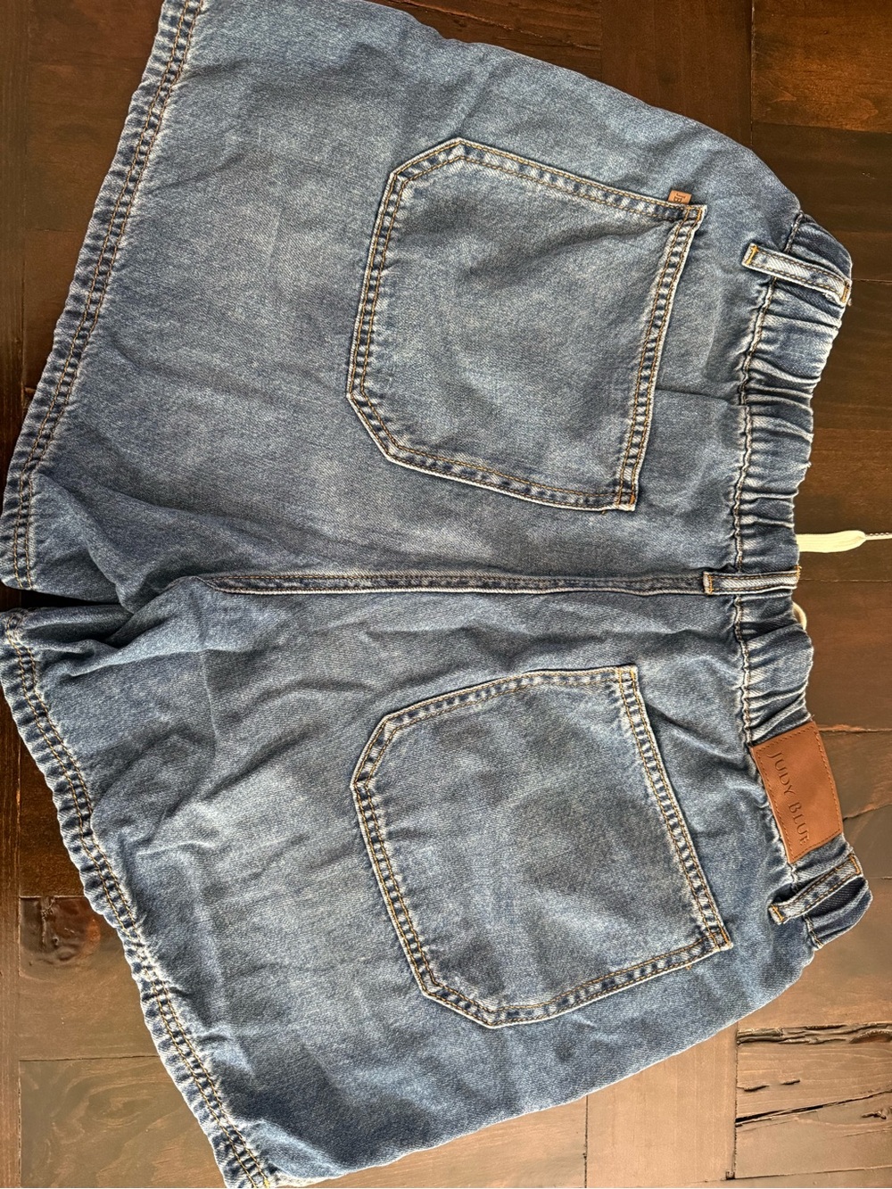 Judy Blue Light Wash Denim Drawstring Shorts New without Tags Size Large - Picture 4 of 4